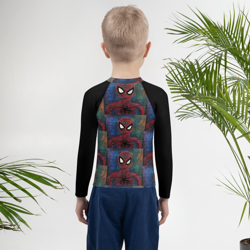 I Drew Spidey Kids Rash Guard - Caster Coast