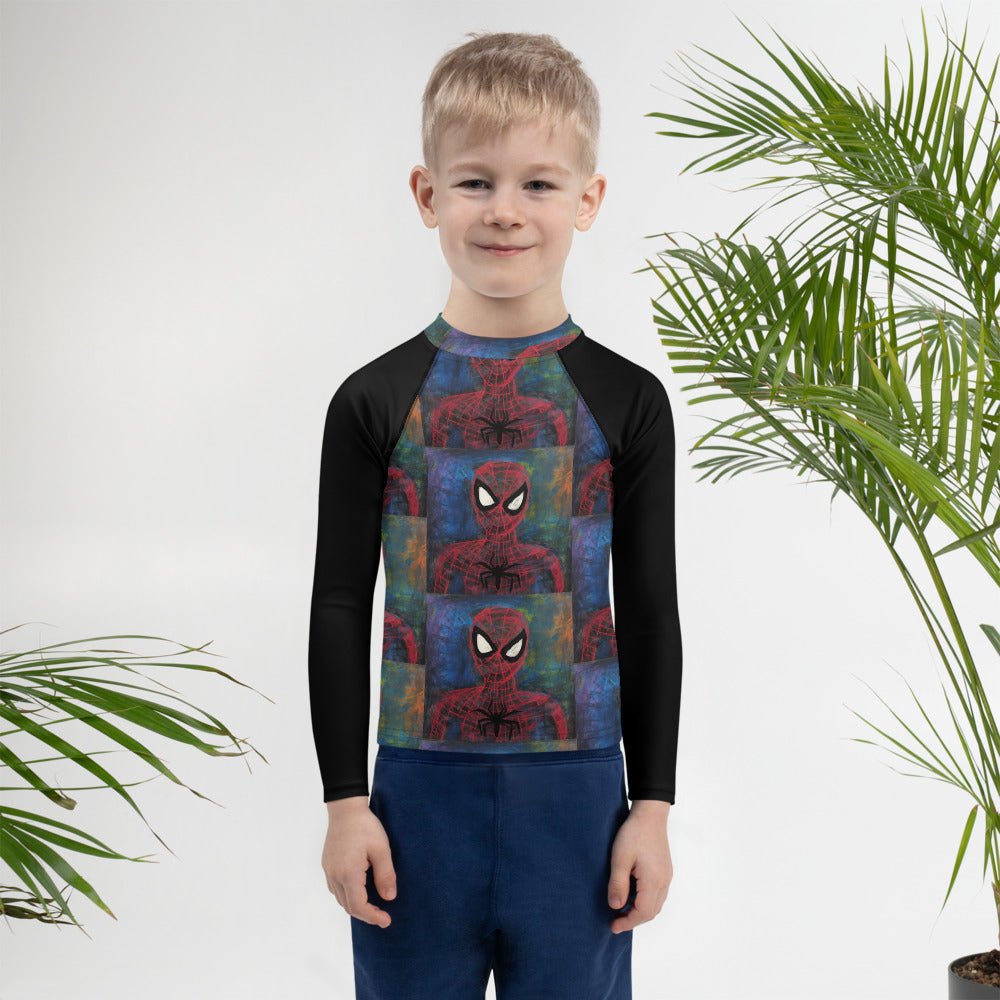 I Drew Spidey Kids Rash Guard - Caster Coast