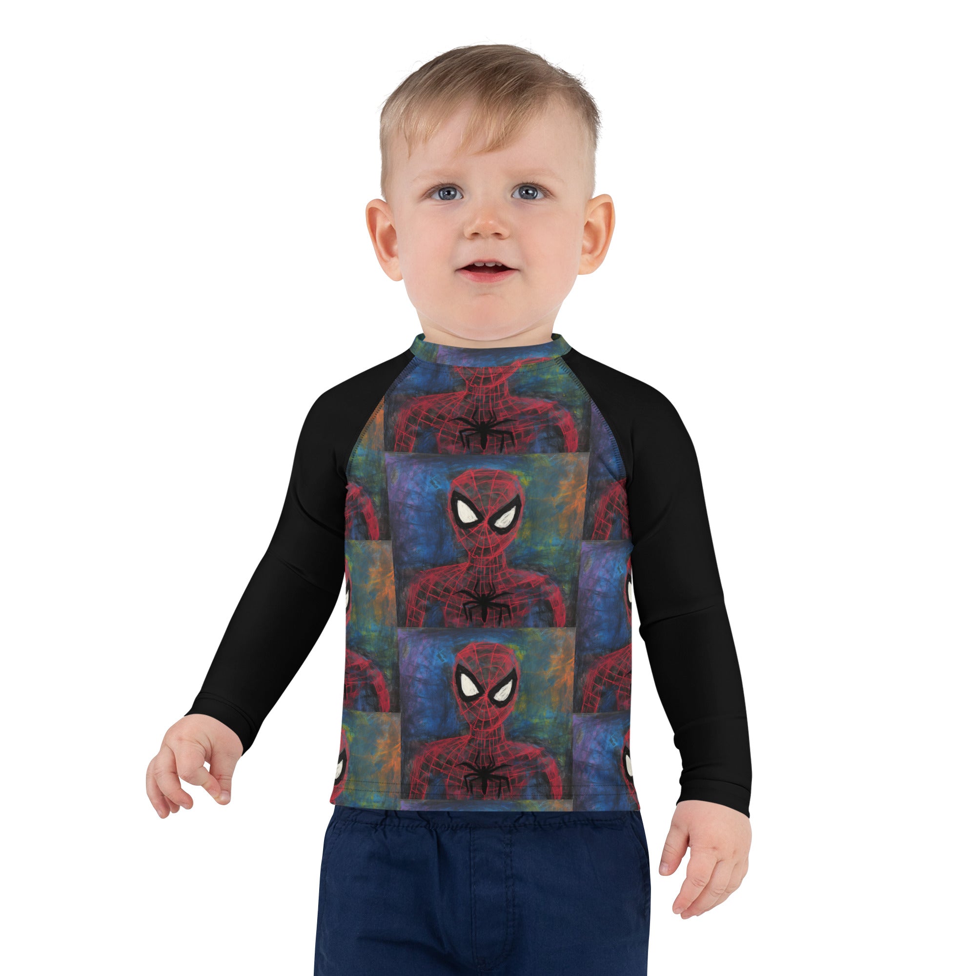 I Drew Spidey Kids Rash Guard - Caster Coast