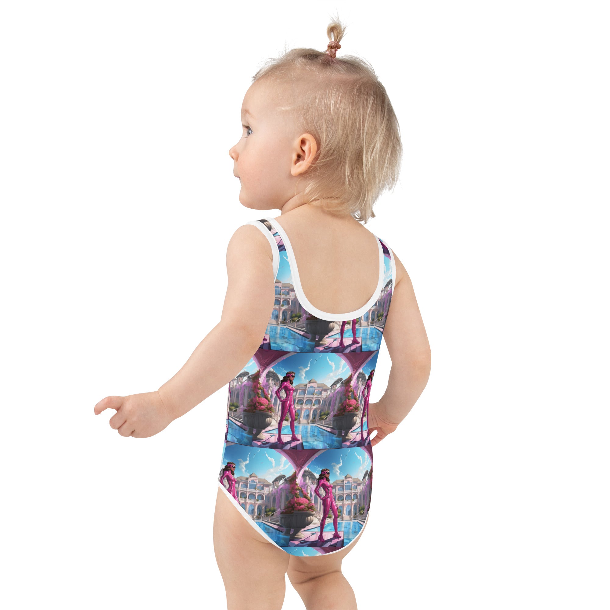 Superhero Girl All - Over Print Kids Swimsuit - Caster Coast