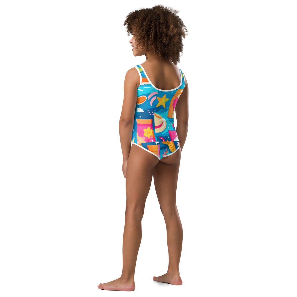 Let's Splash All - Over Print Kids Swimsuit - Caster Coast