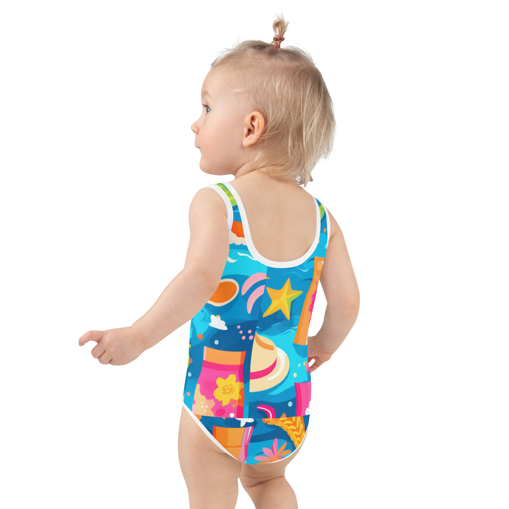 Let's Splash All - Over Print Kids Swimsuit - Caster Coast