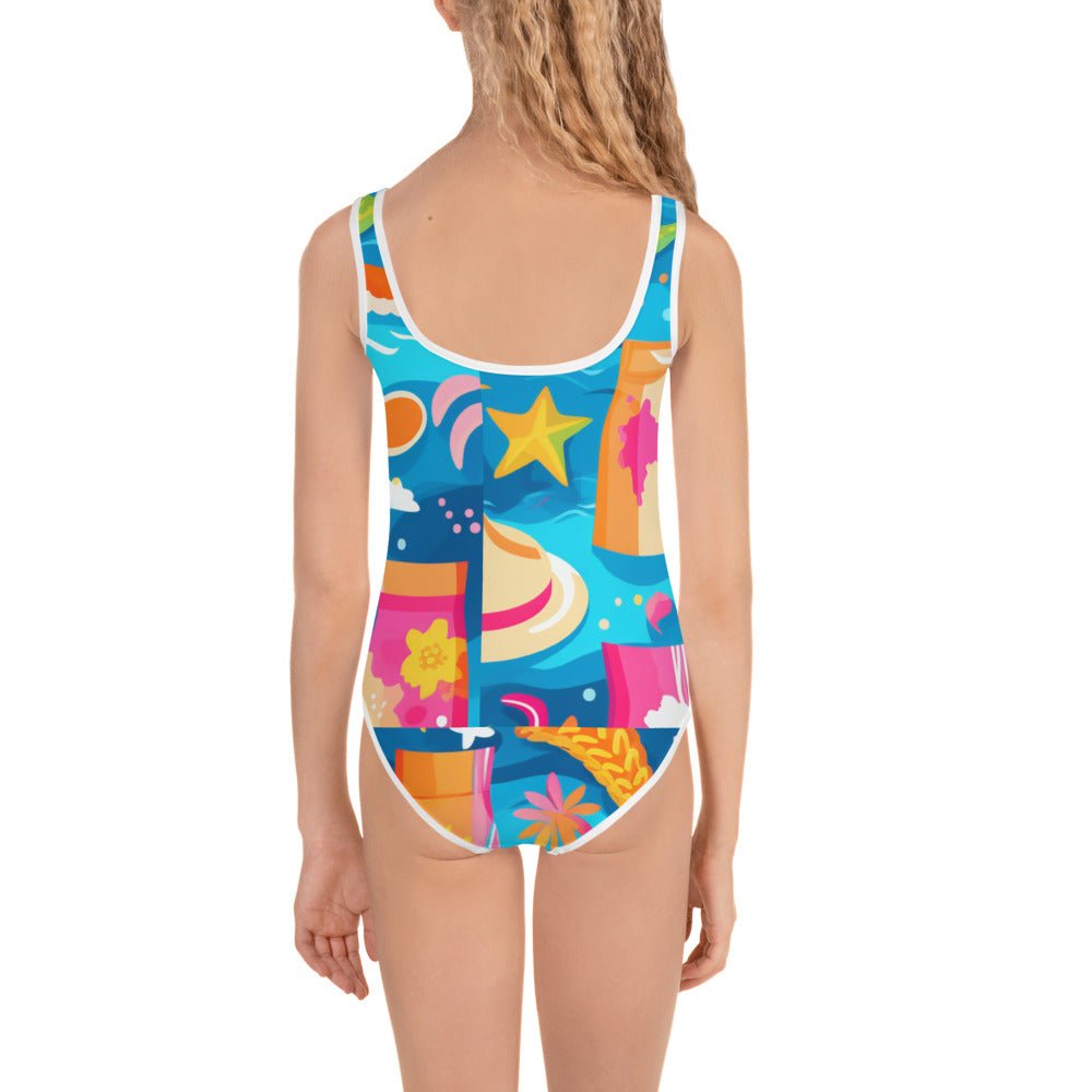 Let's Splash All - Over Print Kids Swimsuit - Caster Coast