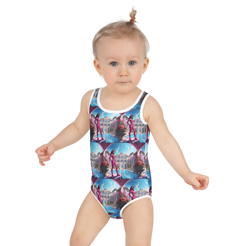 Superhero Girl All - Over Print Kids Swimsuit - Caster Coast
