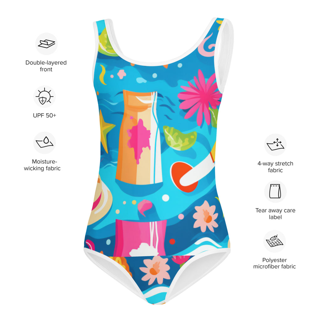 Let's Splash All - Over Print Kids Swimsuit - Caster Coast