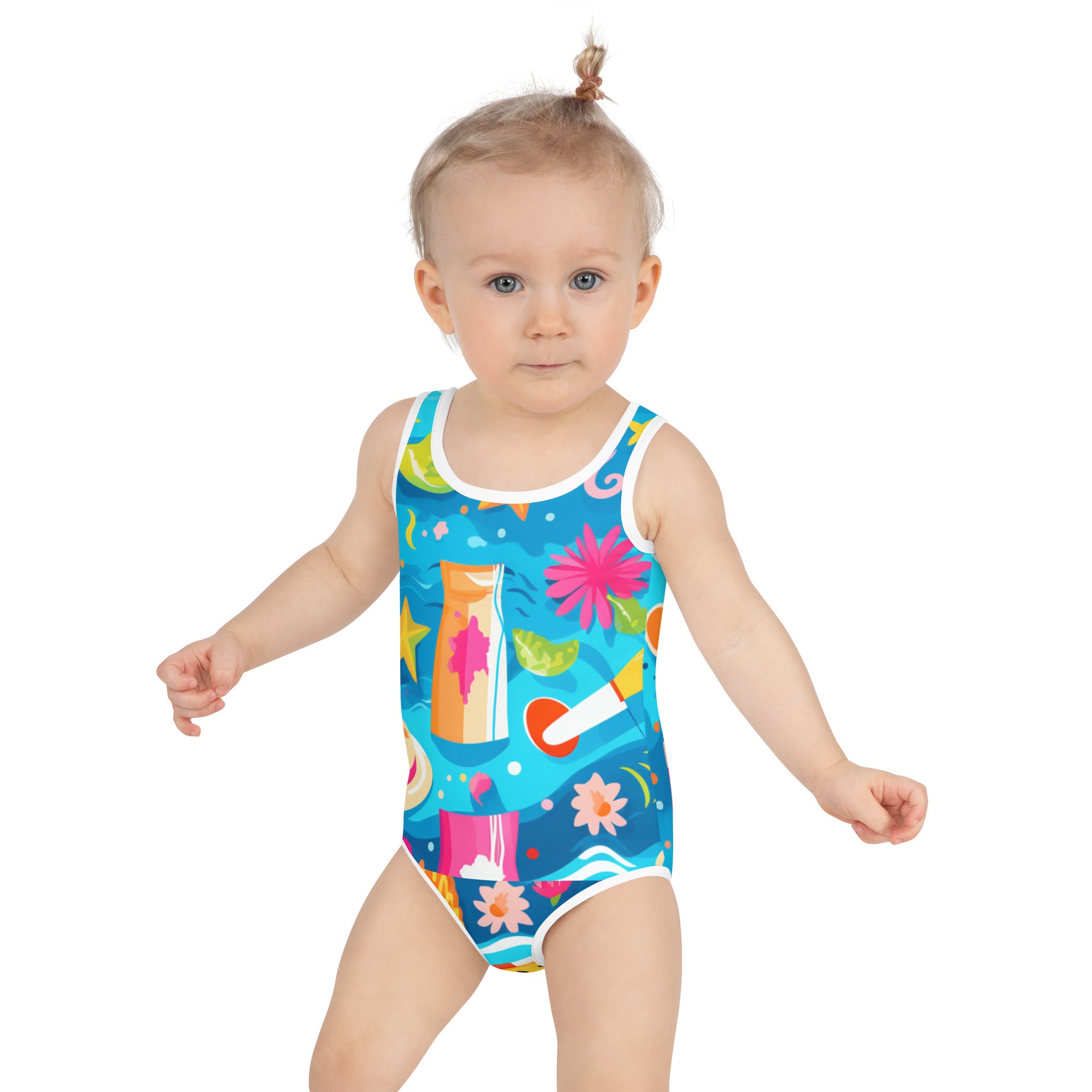Let's Splash All - Over Print Kids Swimsuit - Caster Coast