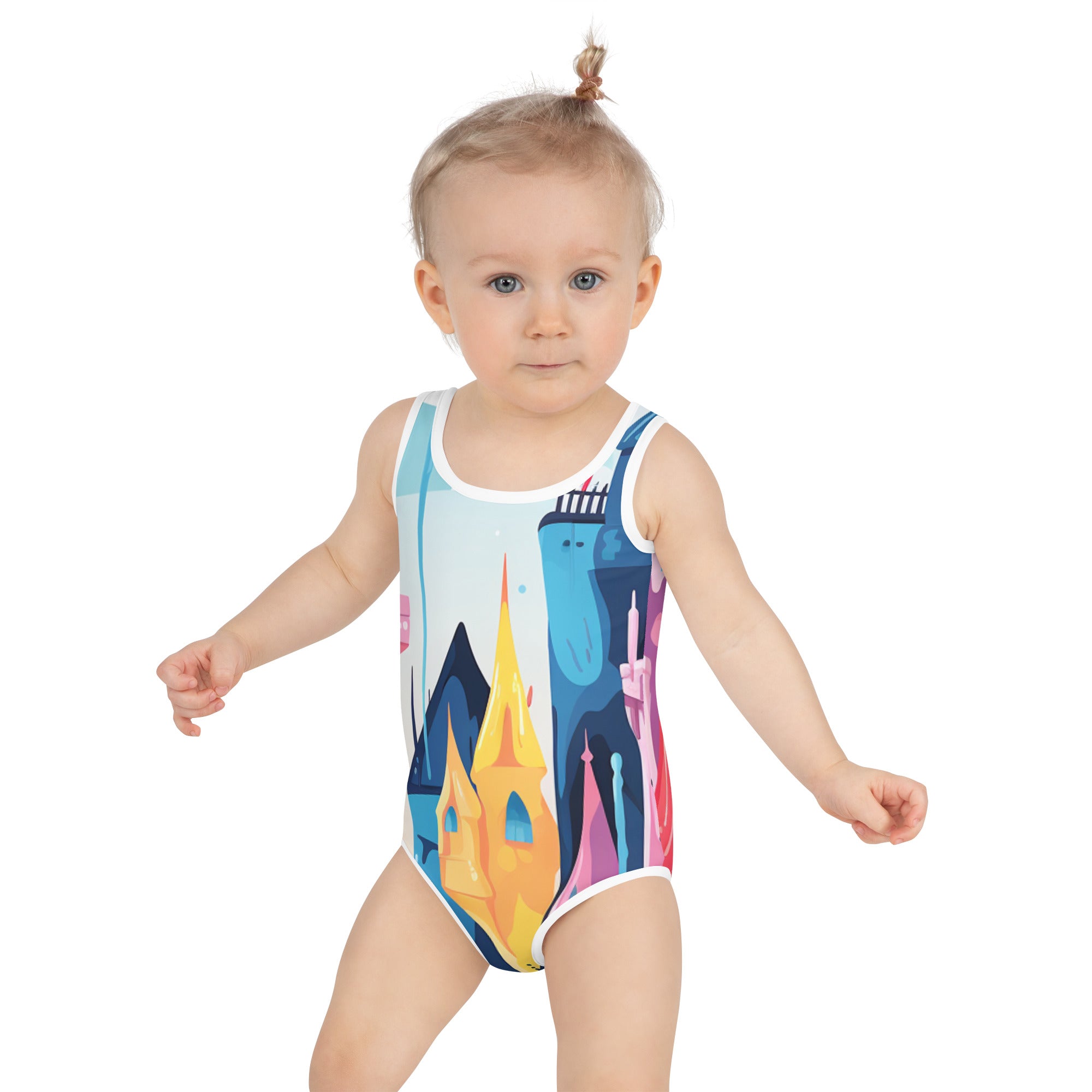 Princess Castle All - Over Print Kids Swimsuit - Caster Coast