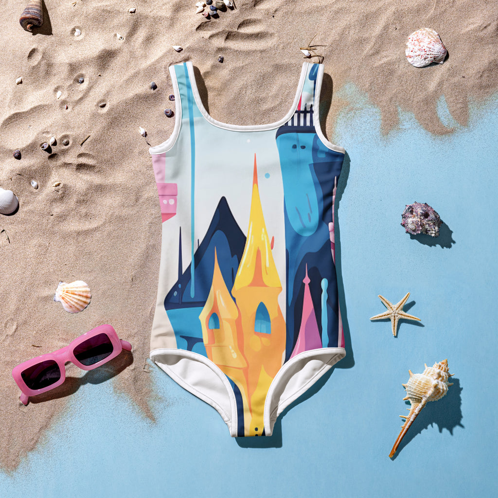 Princess Castle All - Over Print Kids Swimsuit - Caster Coast