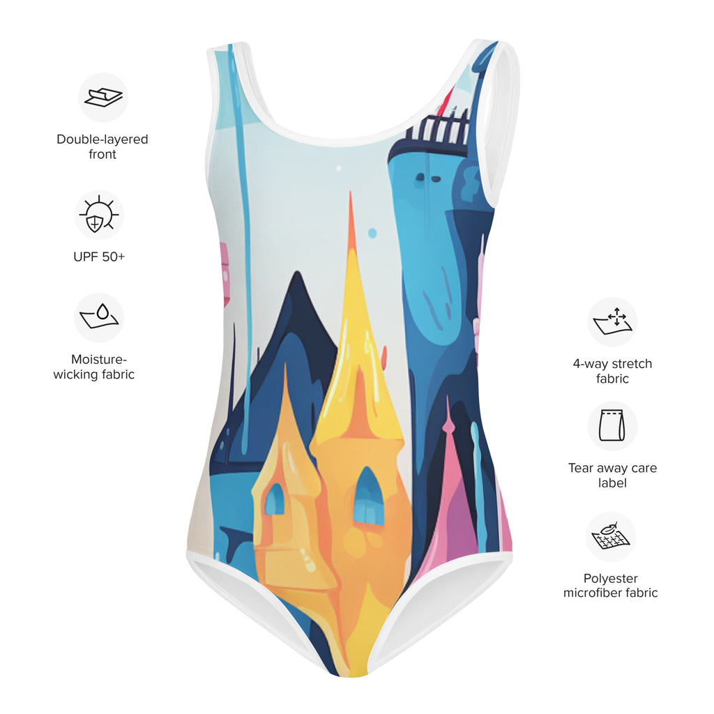 Princess Castle All - Over Print Kids Swimsuit - Caster Coast