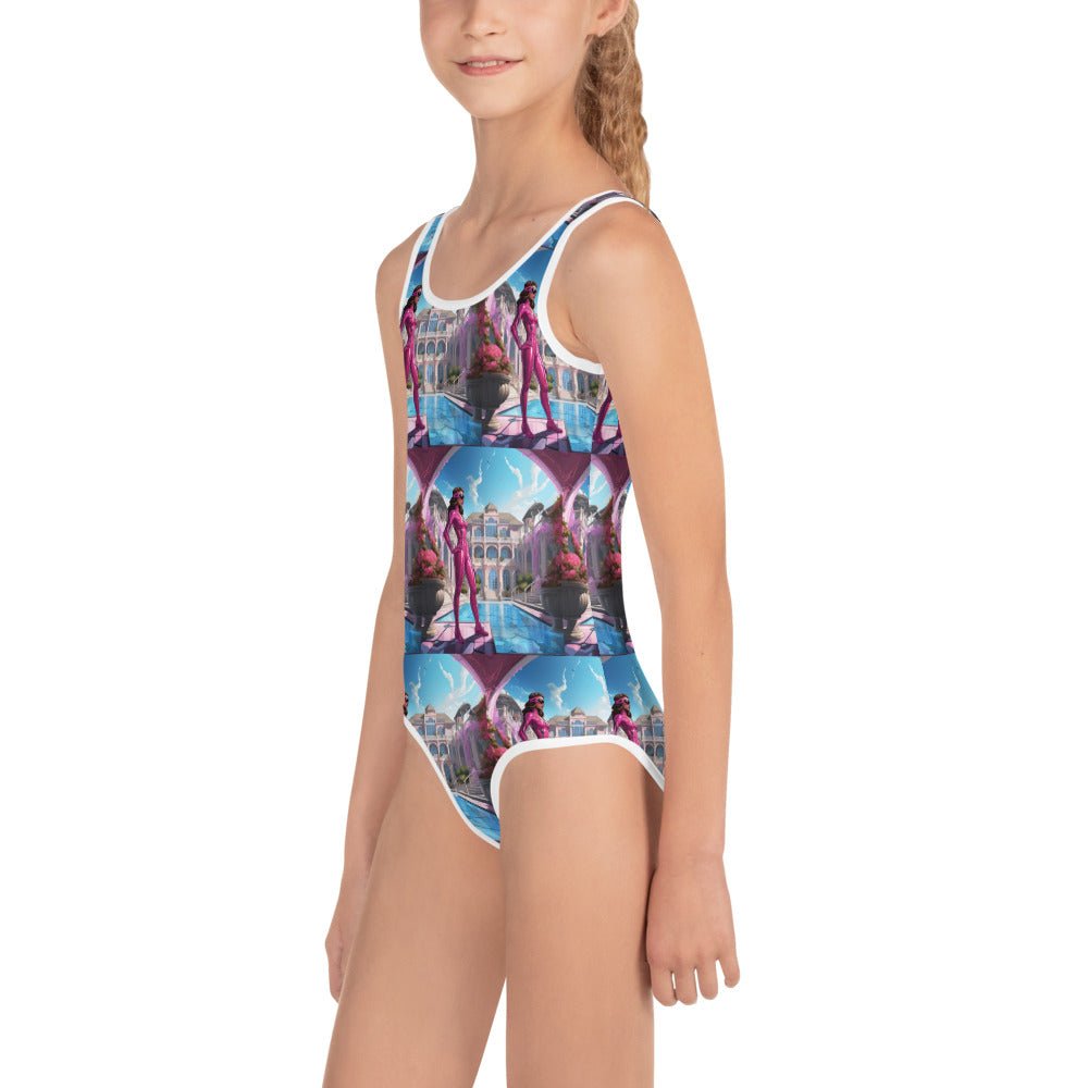 Superhero Girl All - Over Print Kids Swimsuit - Caster Coast
