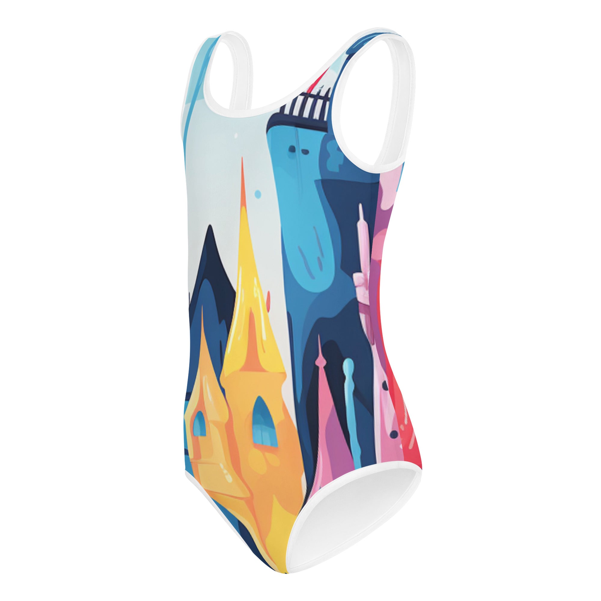 Princess Castle All - Over Print Kids Swimsuit - Caster Coast