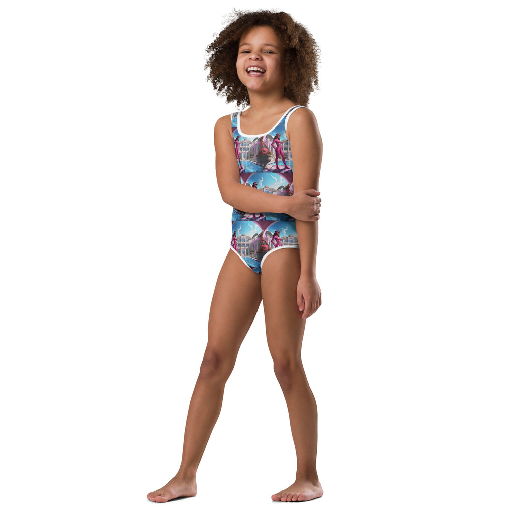 Superhero Girl All - Over Print Kids Swimsuit - Caster Coast