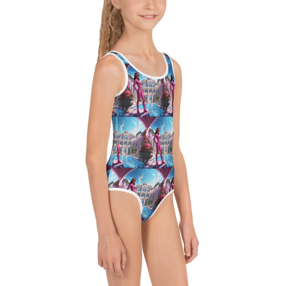 Superhero Girl All - Over Print Kids Swimsuit - Caster Coast