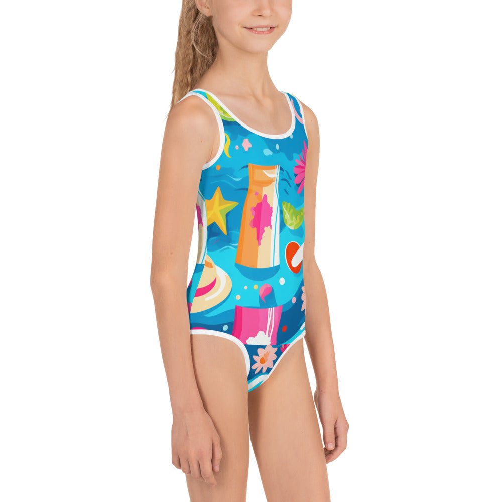 Let's Splash All - Over Print Kids Swimsuit - Caster Coast