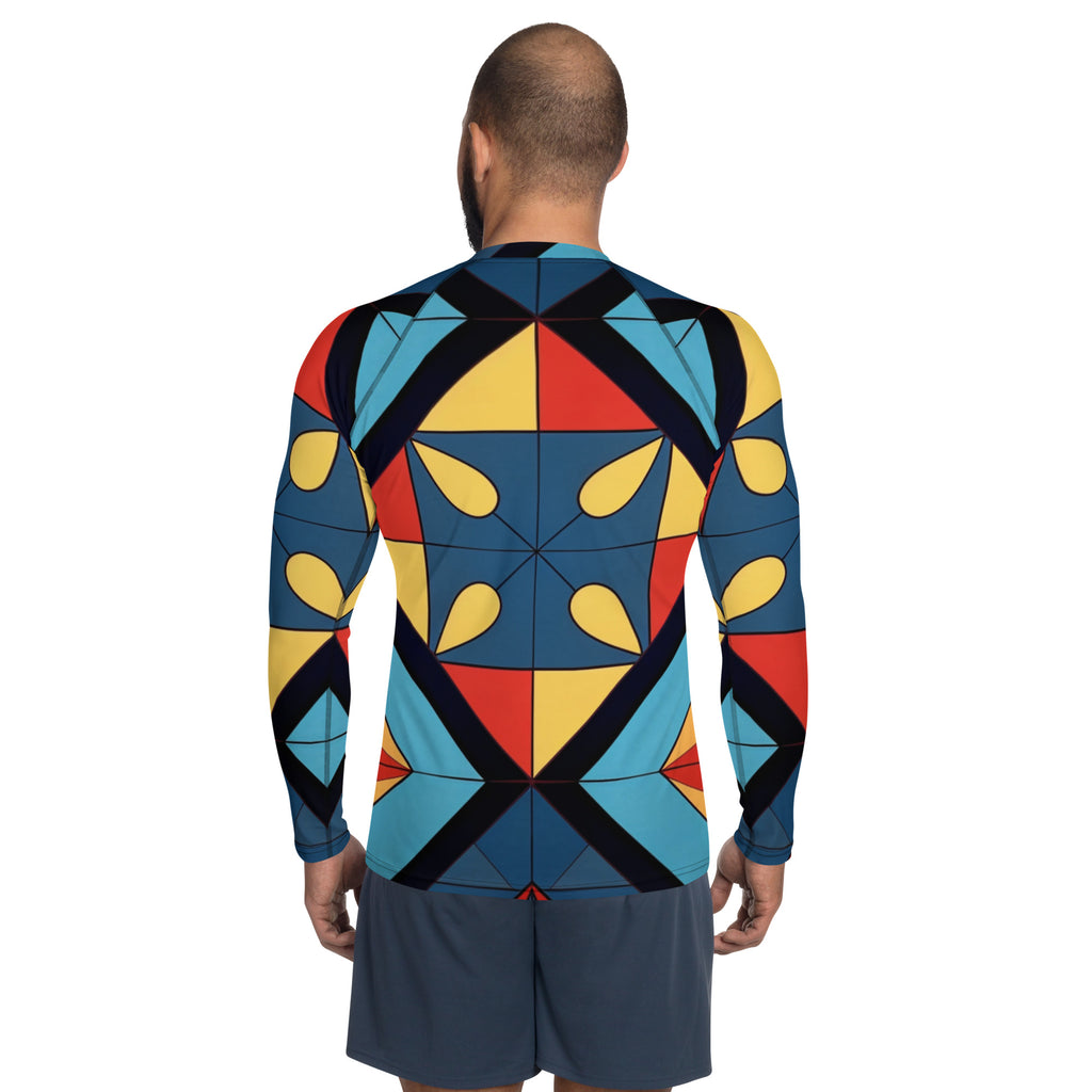 Abstract Super Men's Rash Guard - Caster Coast