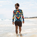 Abstract Super Men's Rash Guard - Caster Coast