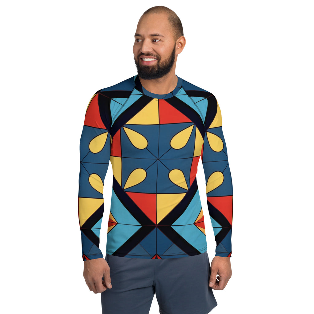 Abstract Super Men's Rash Guard - Caster Coast