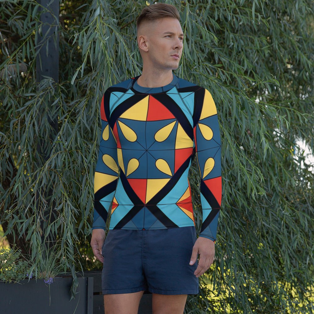 Abstract Super Men's Rash Guard - Caster Coast