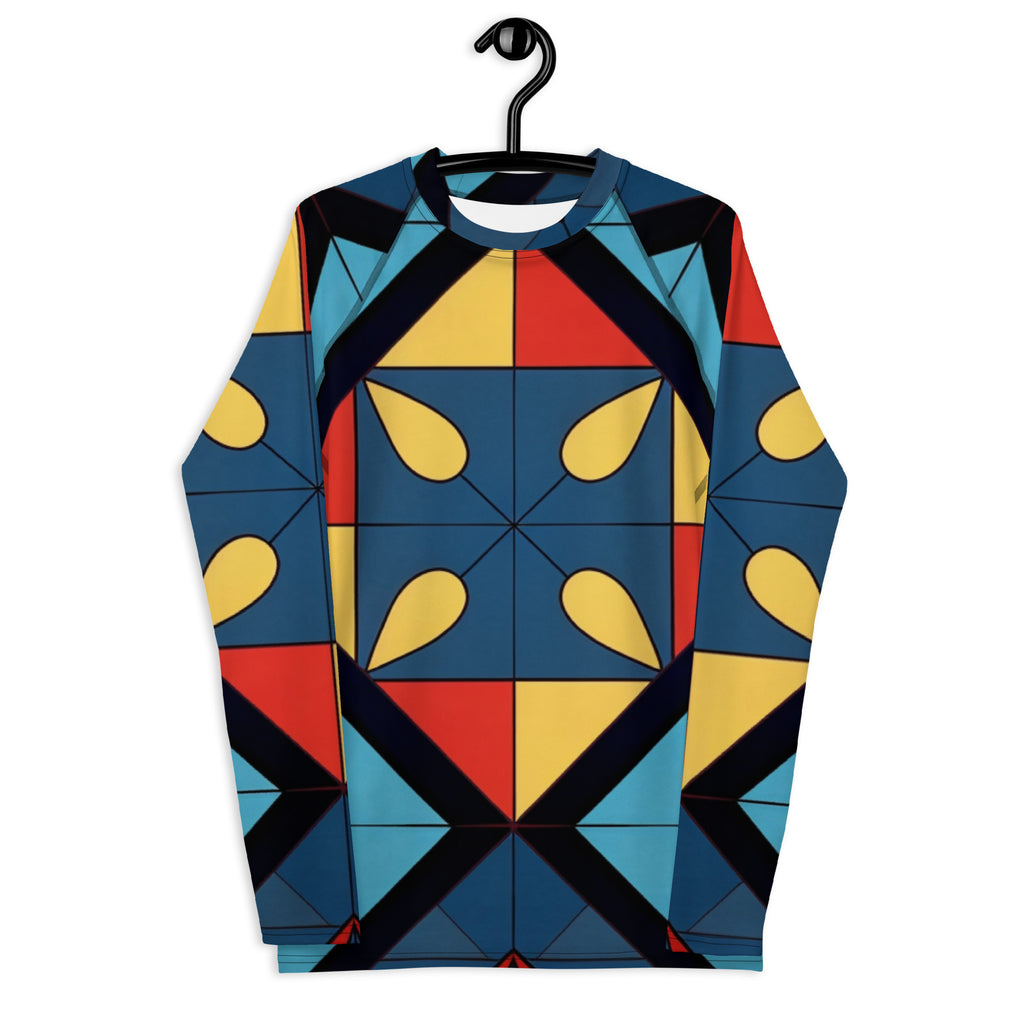 Abstract Super Men's Rash Guard - Caster Coast
