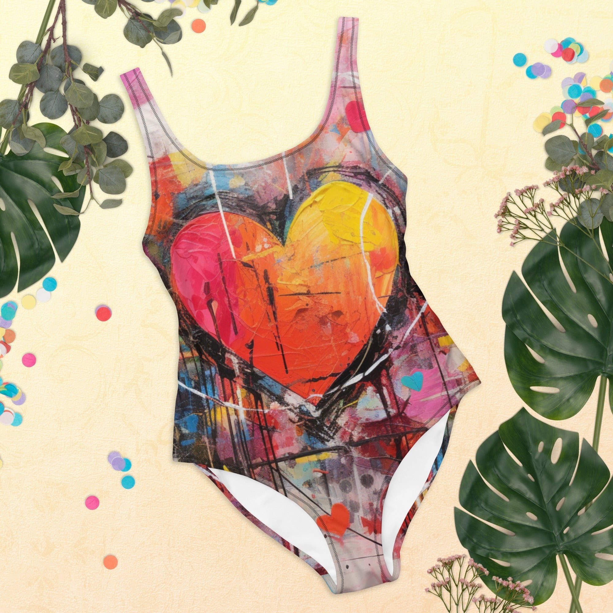 Abstract Love One - Piece Swimsuit - Caster Coast