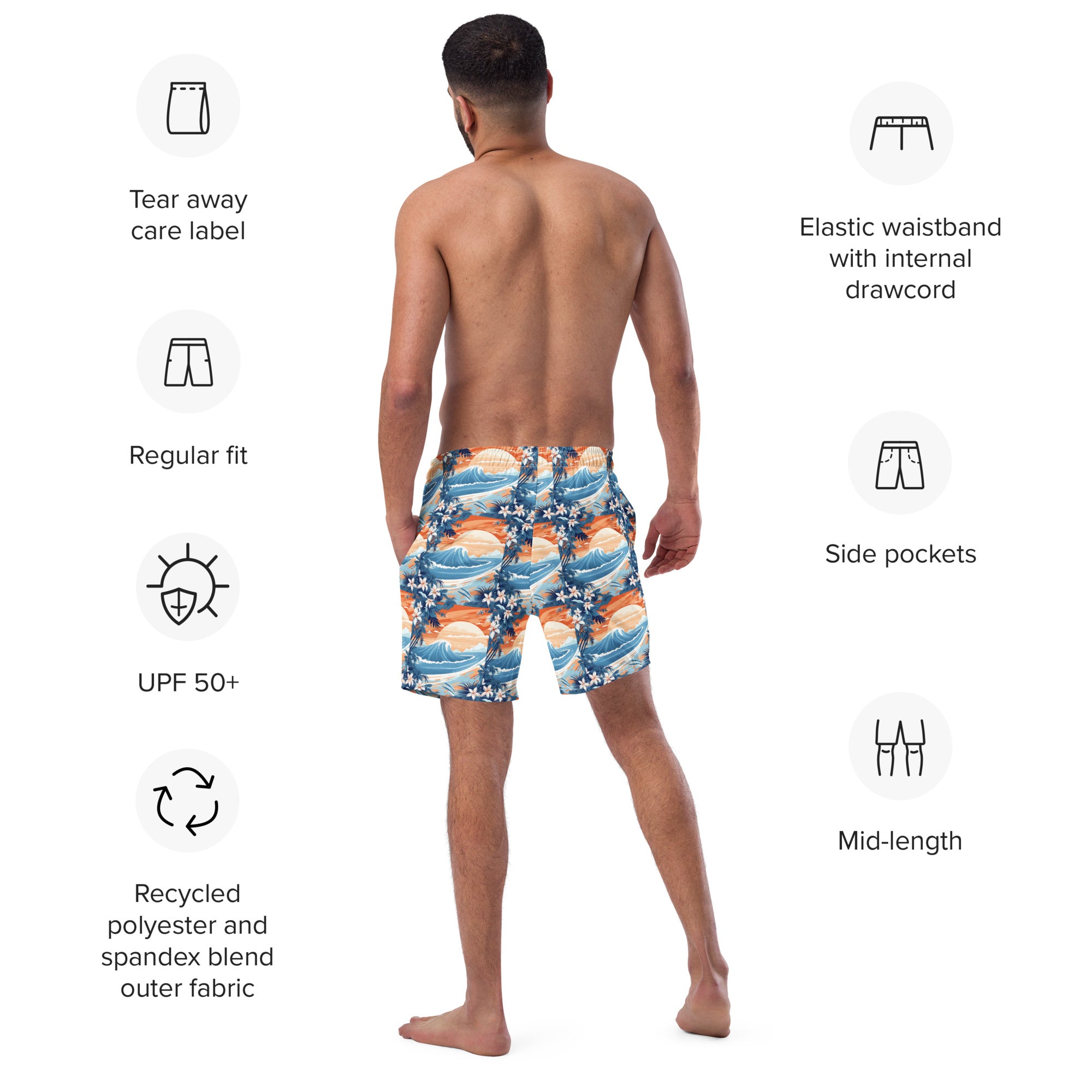 Horde Mode Survival Swim Trunks | Funny Gamer Dad Boardshorts - Caster Coast