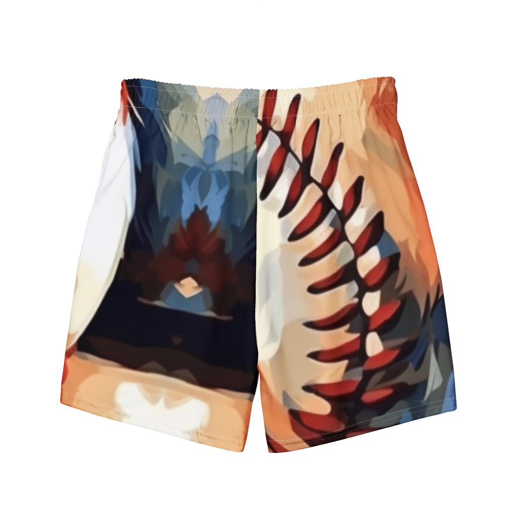 Be the Baseball Swim Trunks | Sports Fan Boardshorts for Men - Caster Coast