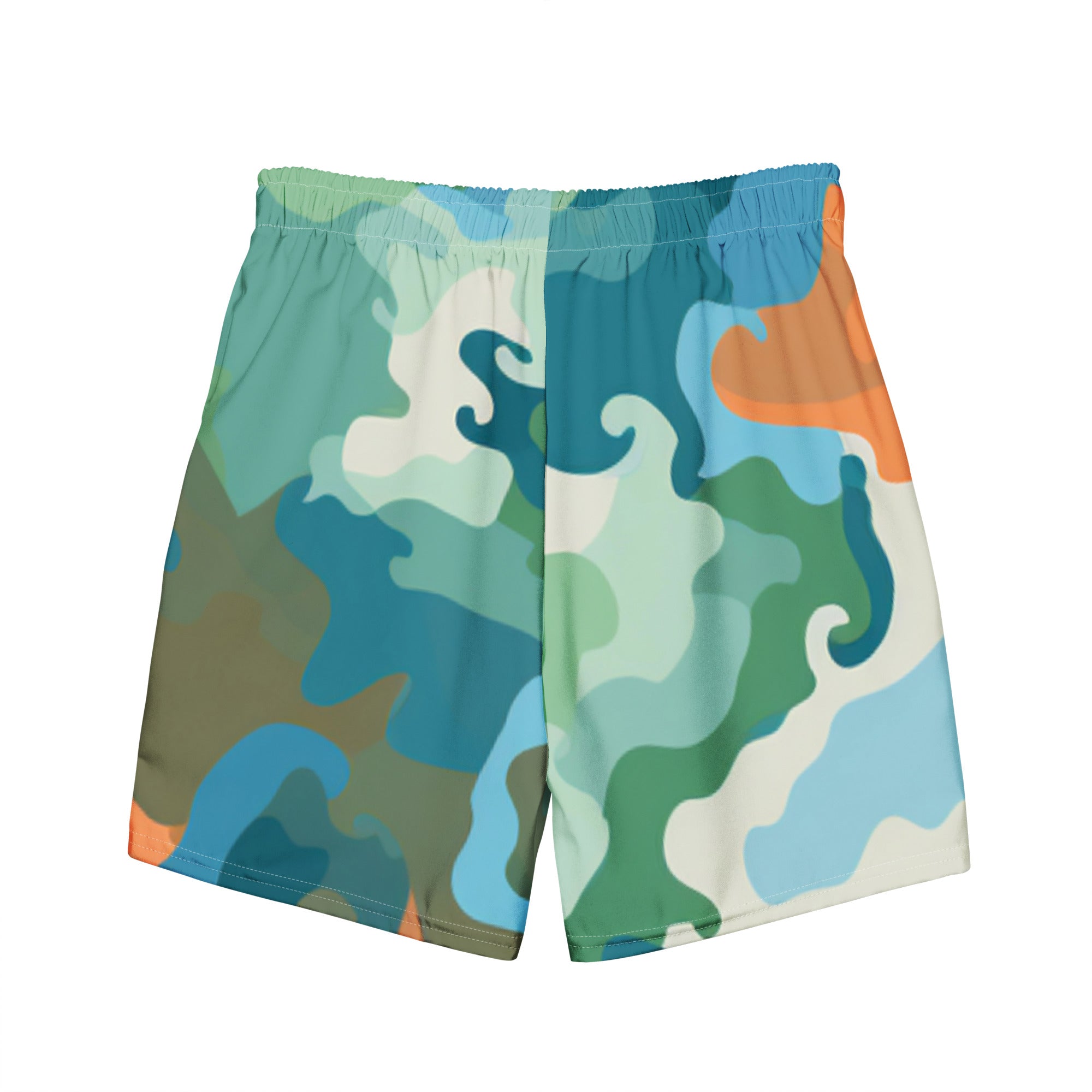 Summer Camouflage Swim Trunks | Tropical Camo Boardshorts for Men - Caster Coast