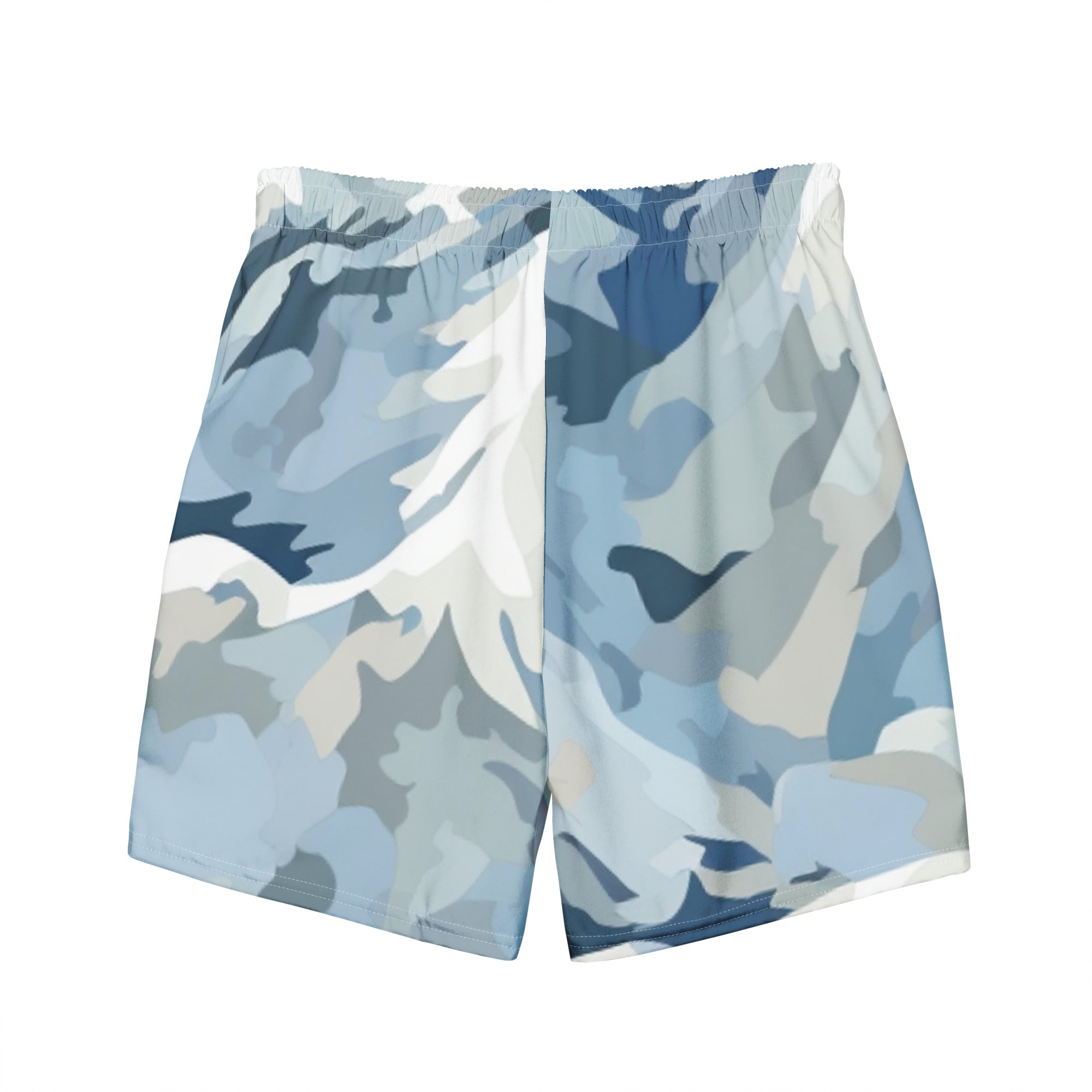 Winter Camo Swim Trunks | Arctic Camouflage Boardshorts for Men - Caster Coast