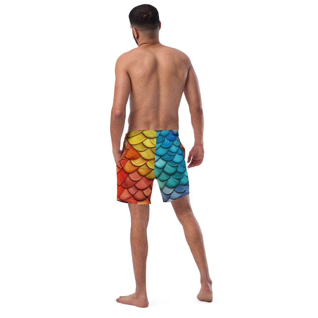 Dragon Scales Swim Trunks | Fantasy Reptile Boardshorts for Men - Caster Coast