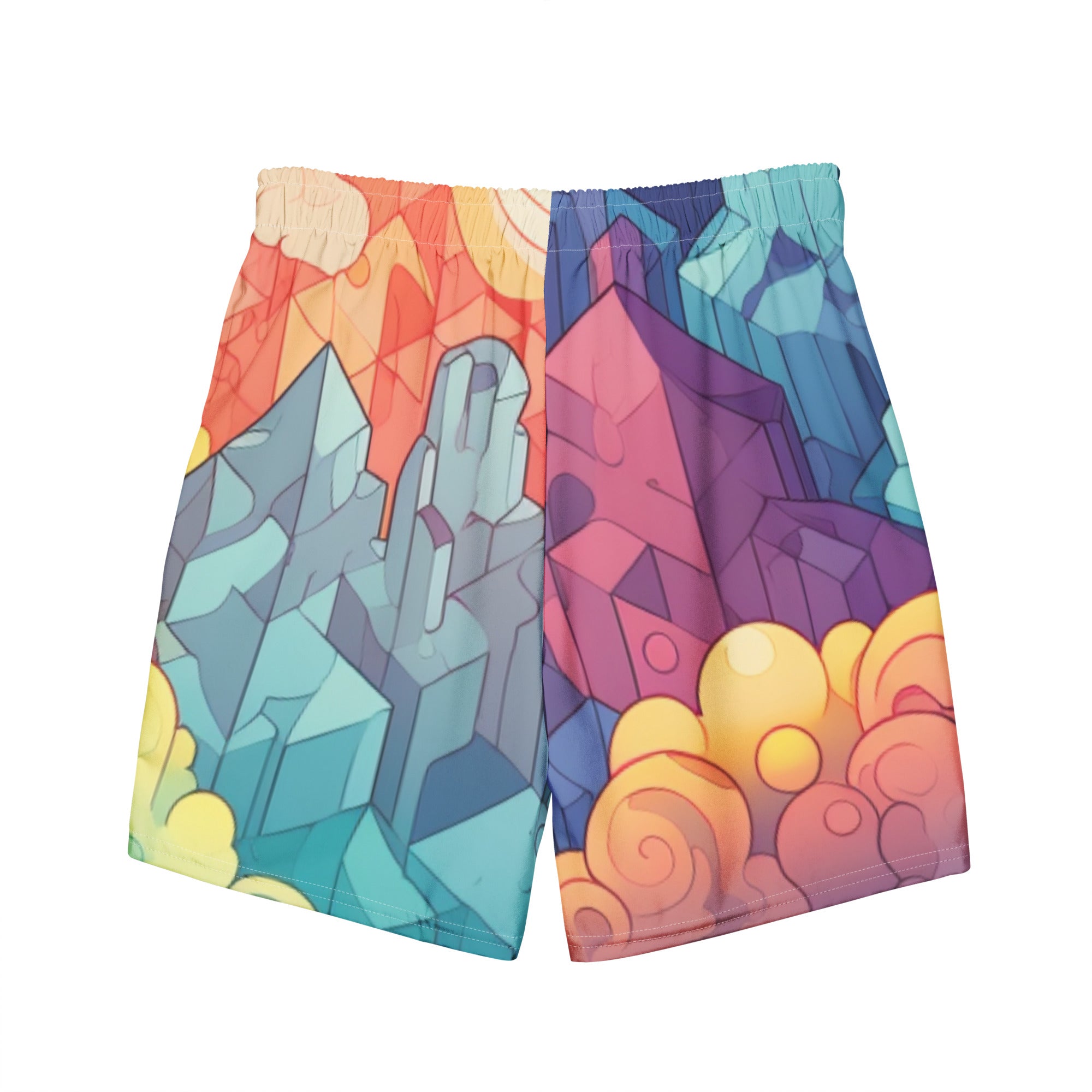 Crystal Cave Swim Trunks | Fantasy Gemstone Boardshorts for Men - Caster Coast