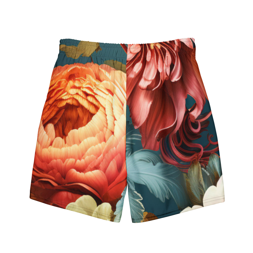 Flashy Floral Swim Trunks | Bold Tropical Boardshorts for Men - Caster Coast