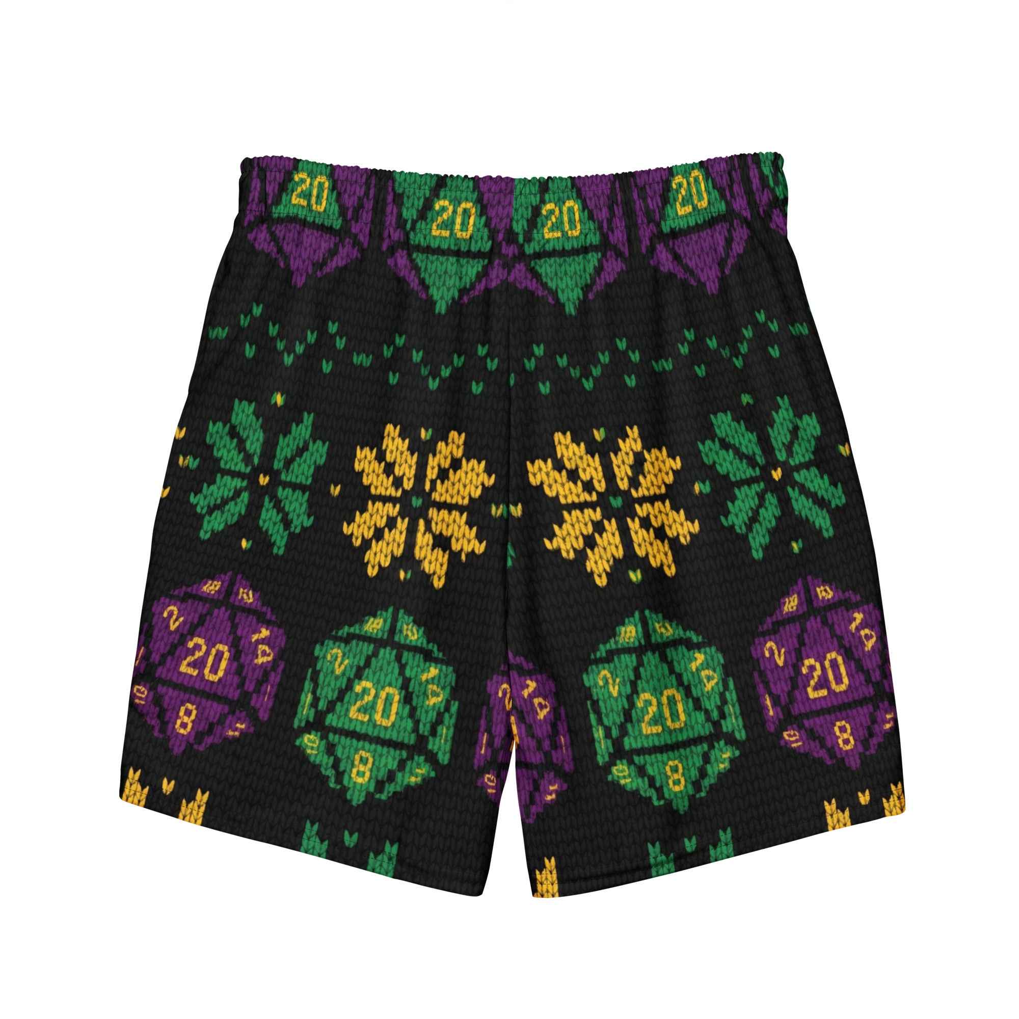 Christmas Sweater D&D Print Boardshorts - Caster Coast