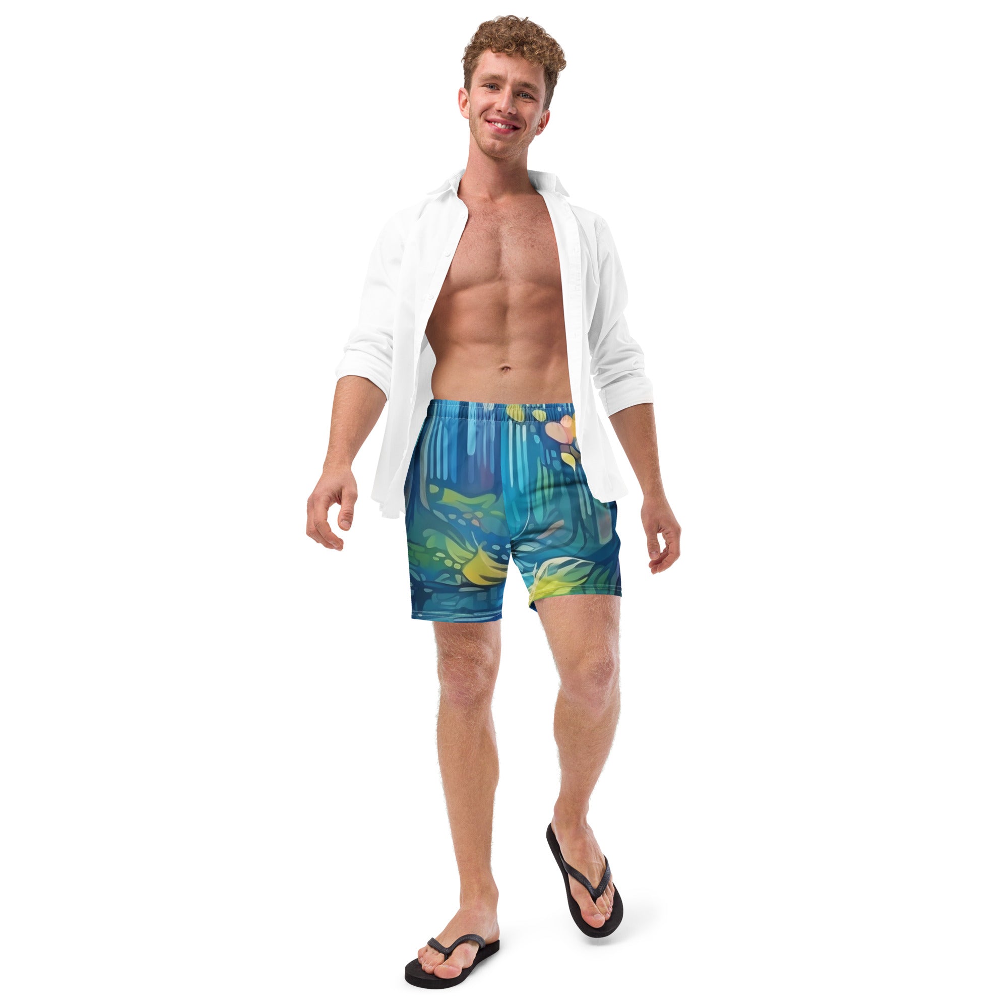 Elven Forest Swim Trunks | LOTR Fantasy Boardshorts for Men - Caster Coast