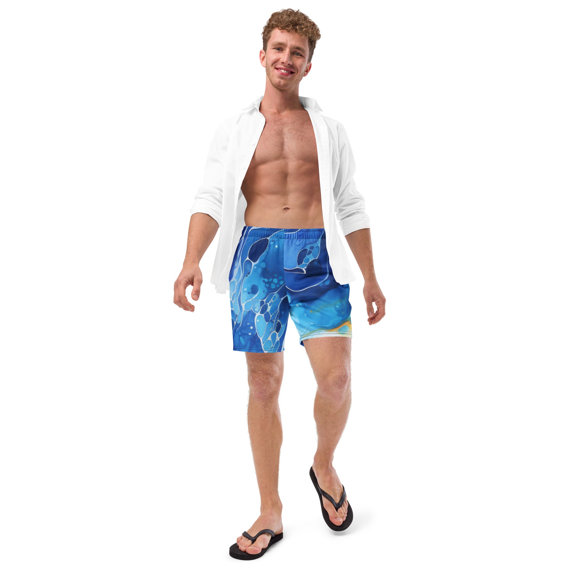 Lazy River Swim Trunks | Chill Vibes Boardshorts for Men - Caster Coast