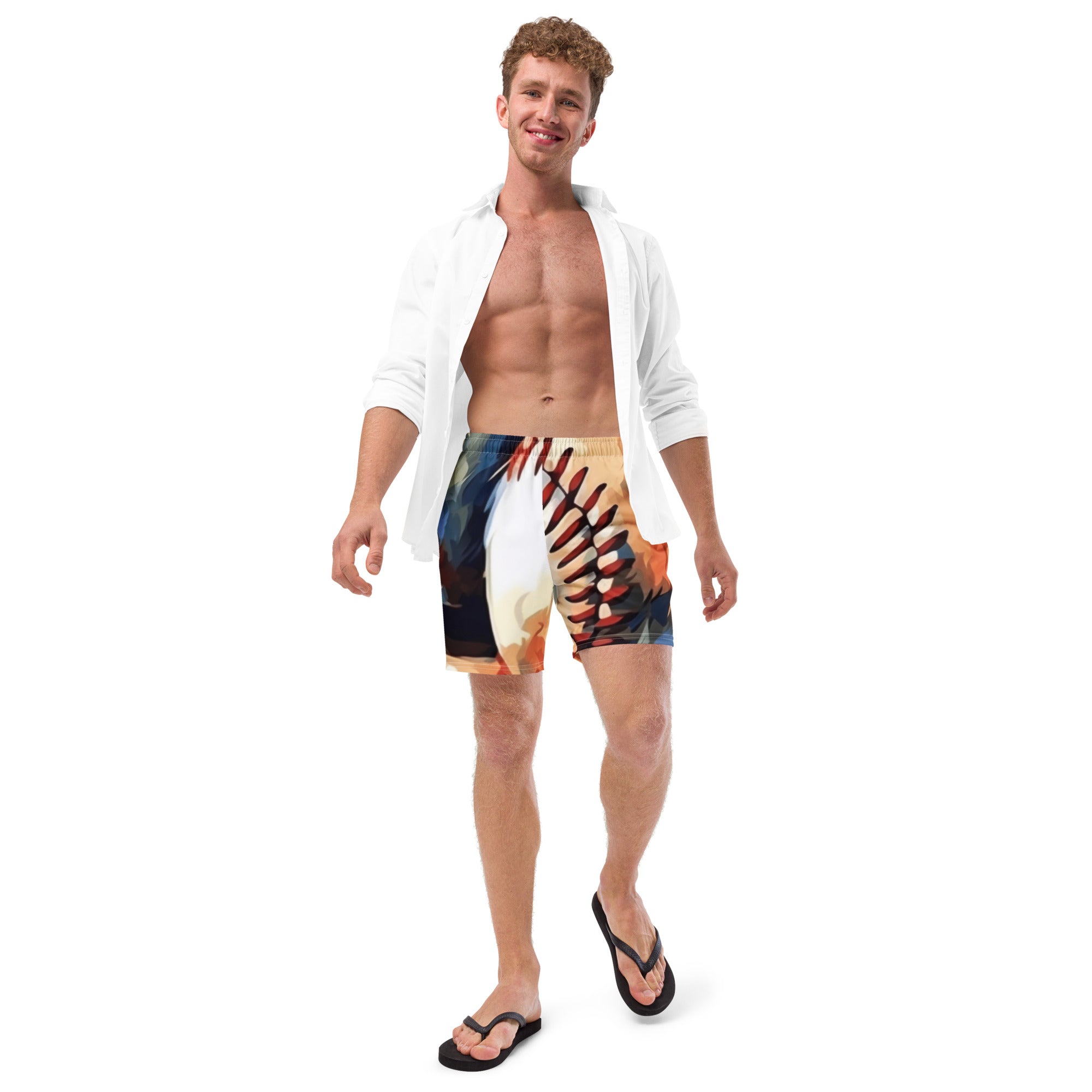 Be the Baseball Swim Trunks | Sports Fan Boardshorts for Men