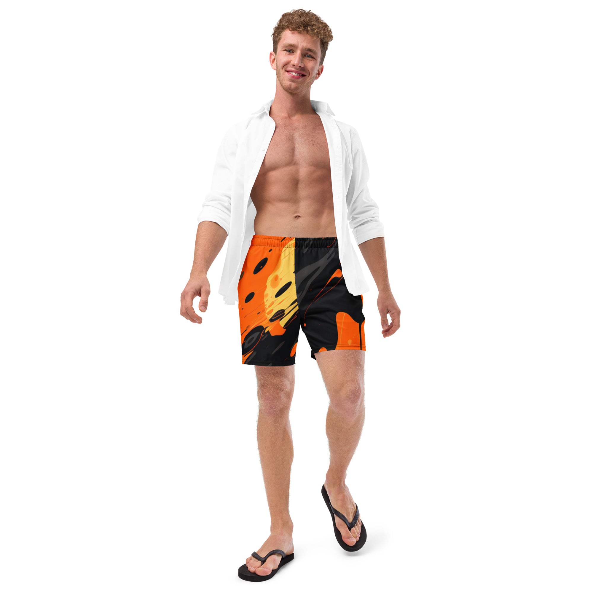 SF Drip Swim Trunks | San Fran Fan Boardshorts for Men