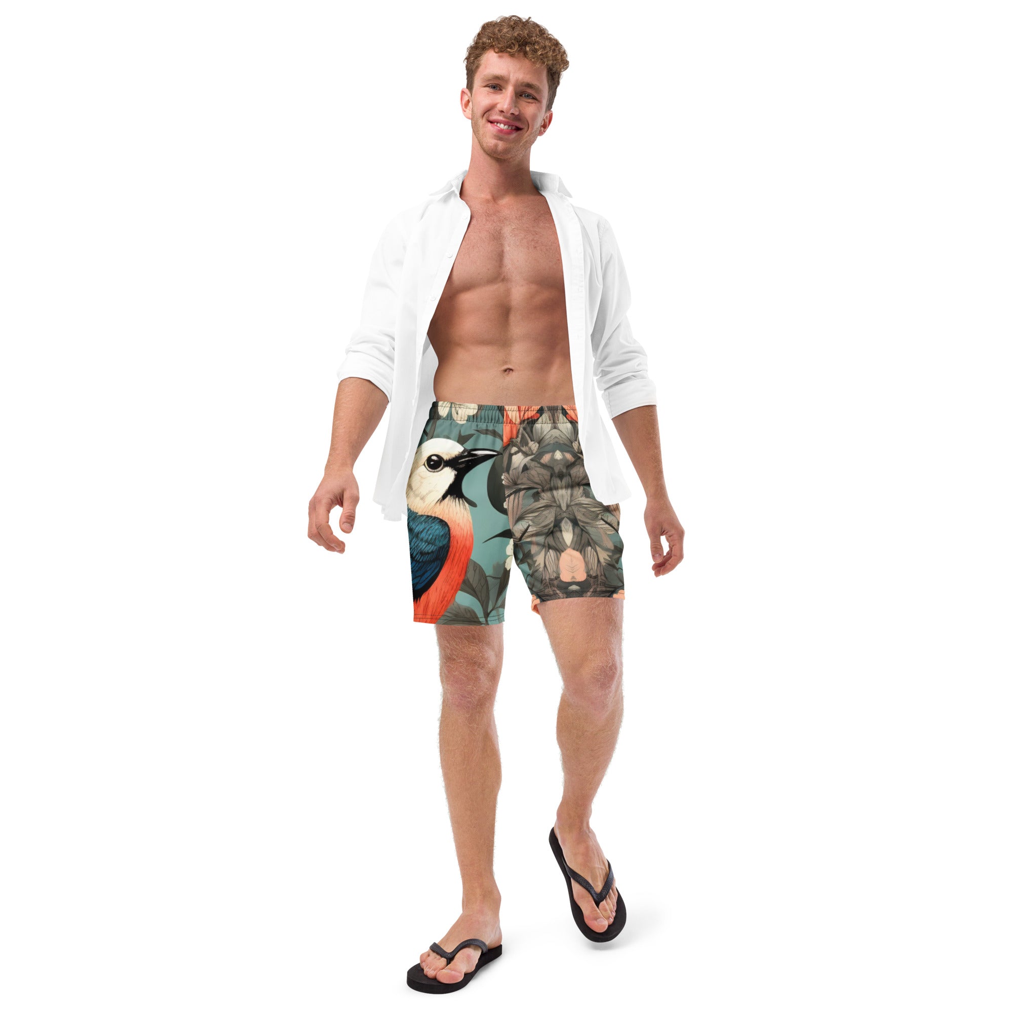 Fly Guy Swim Trunks | Retro Aviation Boardshorts for Men - Caster Coast