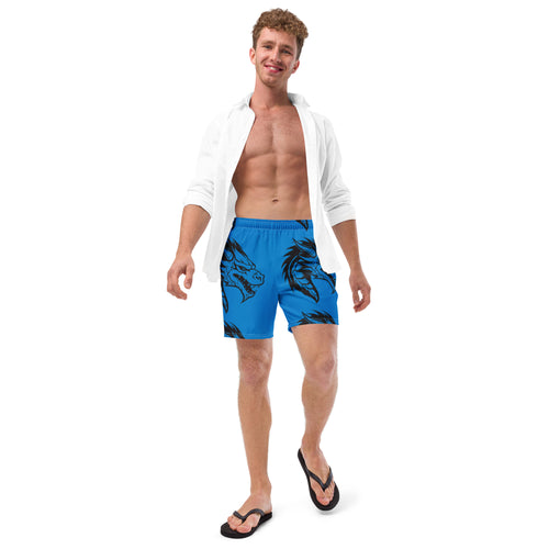 Blue Dragon Swim Trunks | Fantasy Dragon Boardshorts for Men - Caster Coast