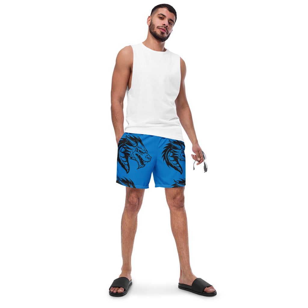 Blue Dragon Swim Trunks | Fantasy Dragon Boardshorts for Men - Caster Coast