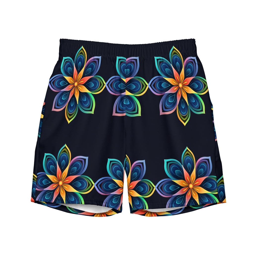 Flower Fun Swim Trunks | Colorful Floral Boardshorts for Men - Caster Coast