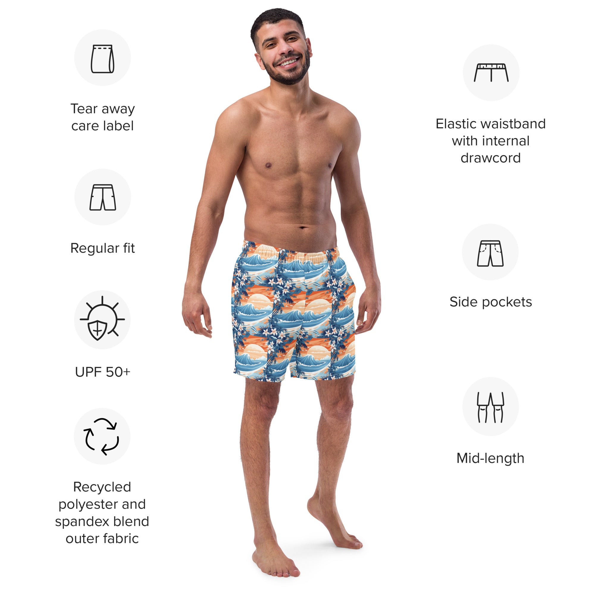 Horde Mode Survival Swim Trunks | Funny Gamer Dad Boardshorts - Caster Coast