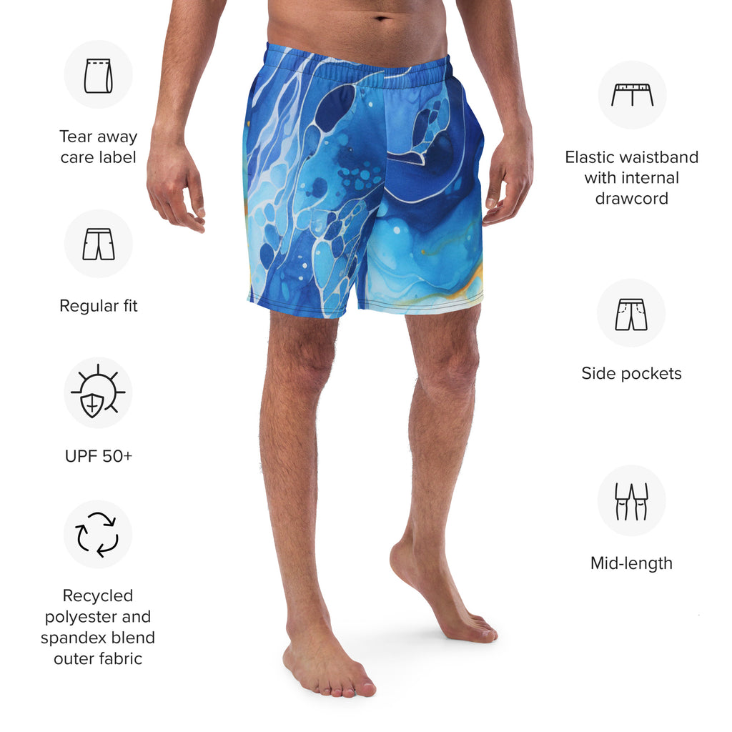 Lazy River Swim Trunks | Chill Vibes Boardshorts for Men - Caster Coast