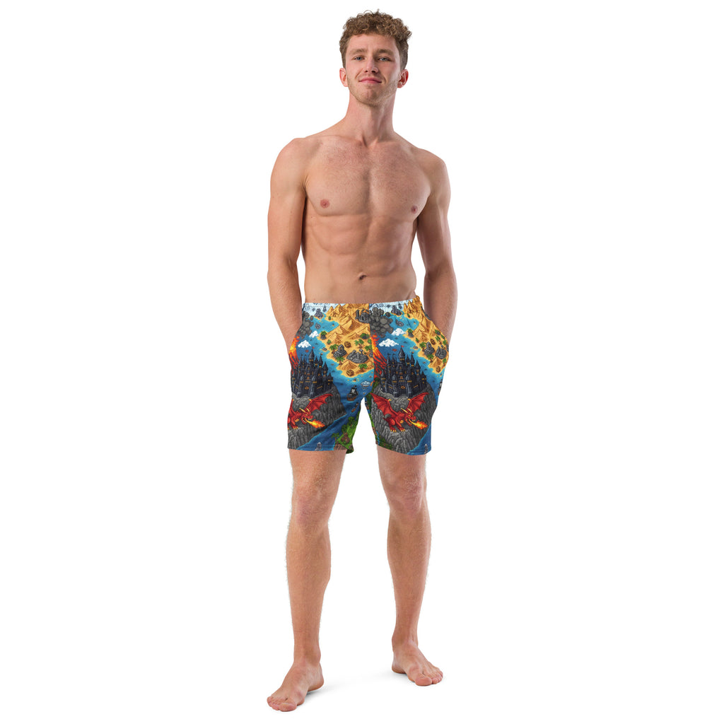 Middle - earth & Galaxy Far Far Away Map Boardshorts | LOTR & Star Wars Crossover - Caster Coast