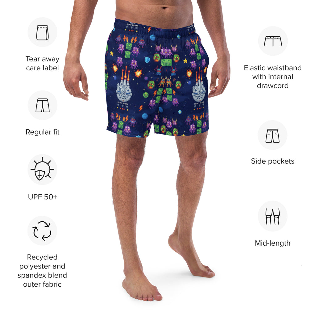 Atari Star Wars Arcade Game Swim Trunks | Retro 1983 Gamer Swimwear - Caster Coast