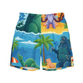 King of the Monsters Beach Party Boardshorts | Funny Godzilla Swimwear - Caster Coast