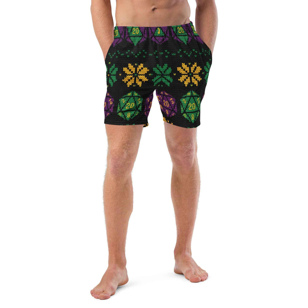 Christmas Sweater D&D Print Boardshorts - Caster Coast