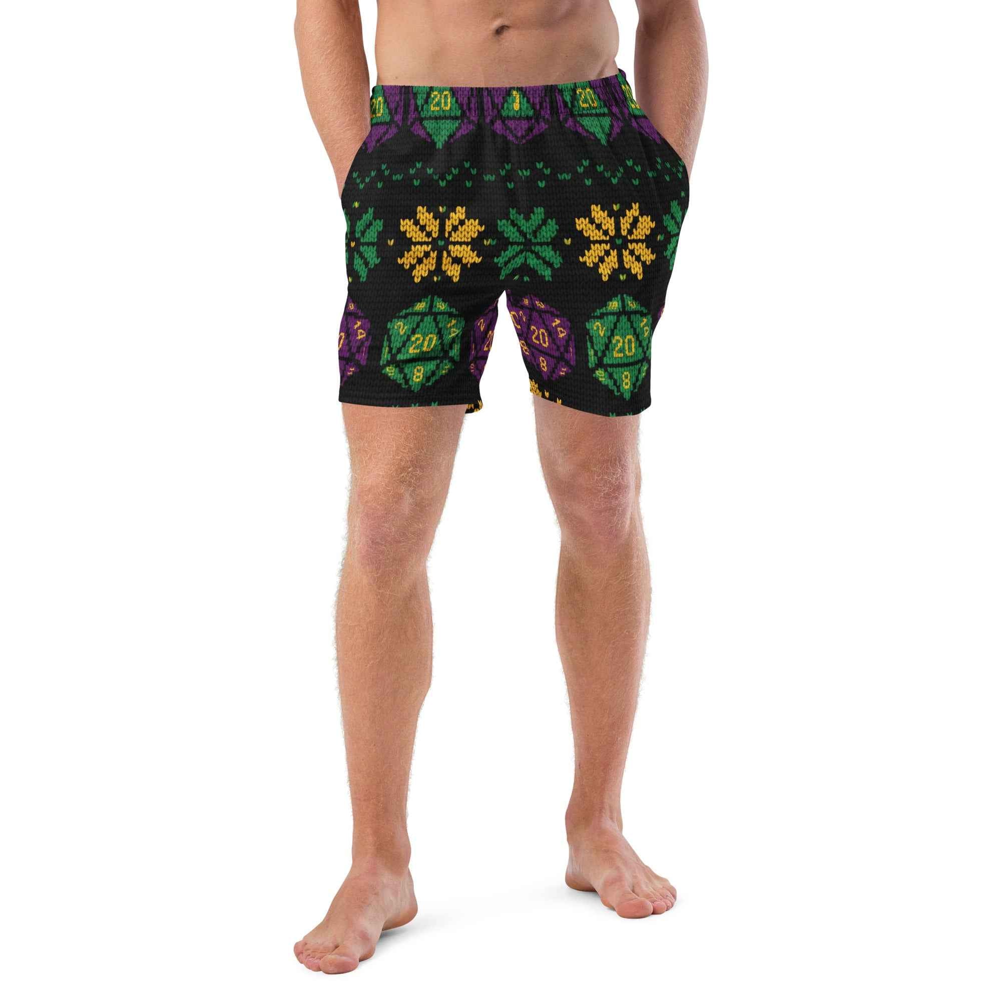 Christmas Sweater D&D Print Boardshorts - Caster Coast