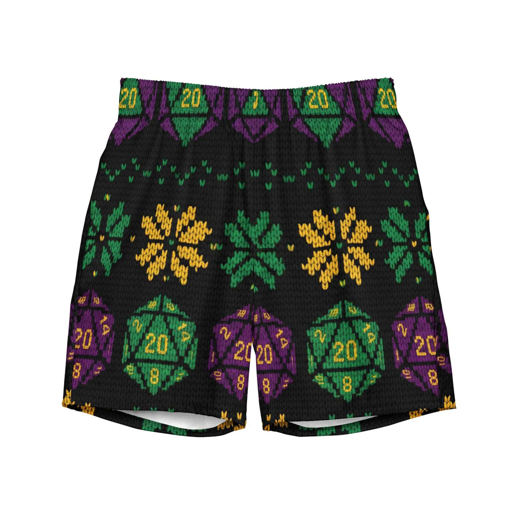 Christmas Sweater D&D Print Boardshorts - Caster Coast