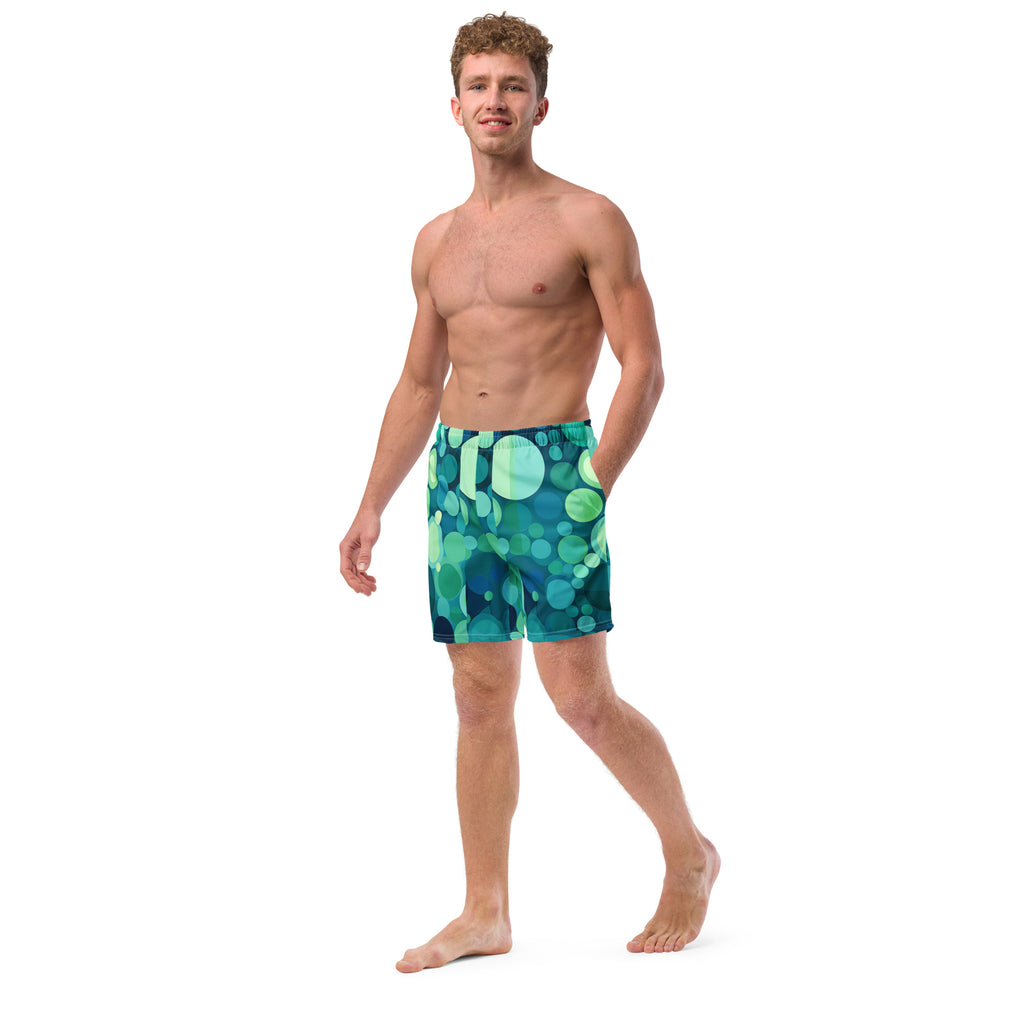 Splatterdot Swim Trunks | Abstract Paint Boardshorts for Men - Caster Coast