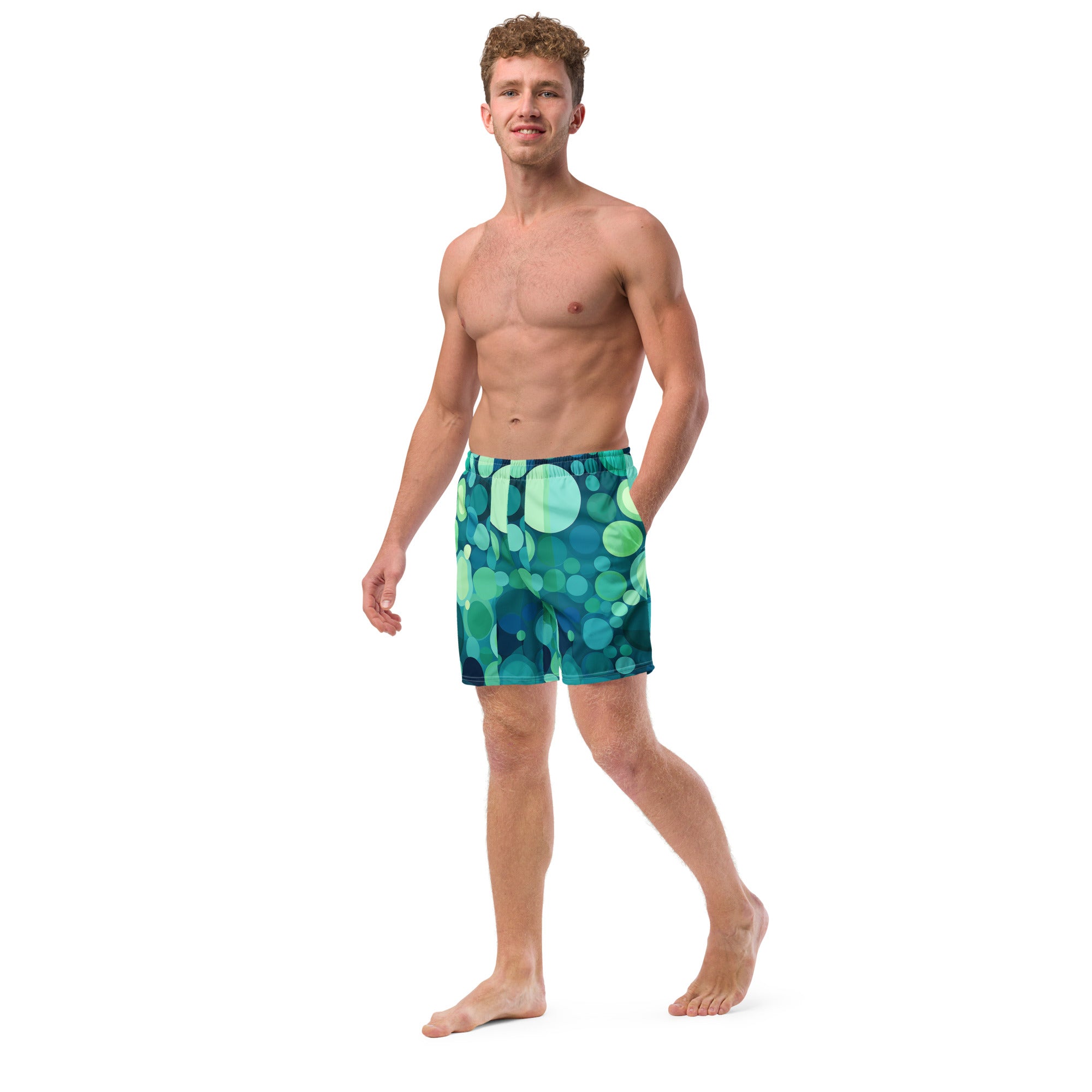 Splatterdot Swim Trunks | Abstract Paint Boardshorts for Men - Caster Coast